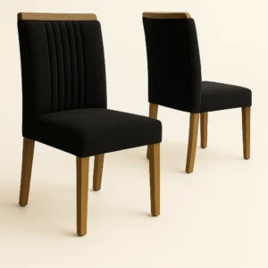 Cadeira Jaspe - P.U Preto - Kit com 2 Unidades