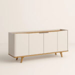 Buffet Begonia 1 Gaveta - Off White/Nature