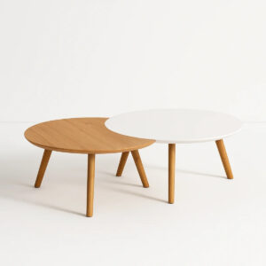 Conjunto de Mesa de Centro Gardenia Luna - Nature Off White