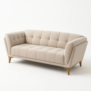 Sofá de 2 Lugares Bologna - Chenile Linho creme - 175cm