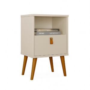 Mesa de Cabeceira Buzio 1 Gaveta - Off White