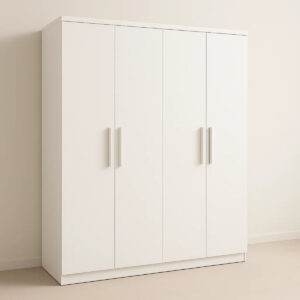 Guarda-Roupa 4 Portas 3 Gavetas Memphis Branco - 138x218
