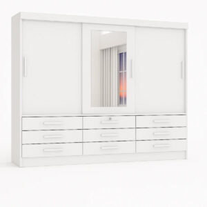 Guarda-Roupa 3 Portas Tucson - Branco - 200x218