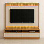 Rack + Painel Baeza com Led - Tuari/Off White