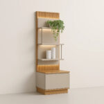Modulo Lateral Esquerdo/Direito com led Baeza - Tauari / Off White Fosco