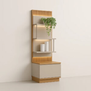Modulo Lateral Esquerdo/Direito com led Baeza - Tauari / Off White Fosco