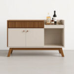 Buffet 1 gaveta 2 portas Avilla - Nature/Off White