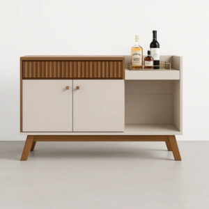 Buffet 1 gaveta 2 portas Avilla - Nature/Off White