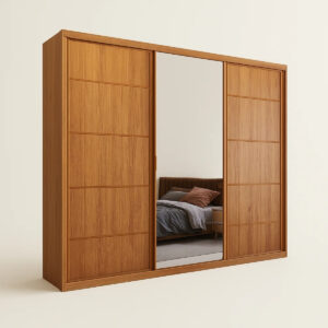 Guarda-roupa com Portas de Correr Onix - Nature