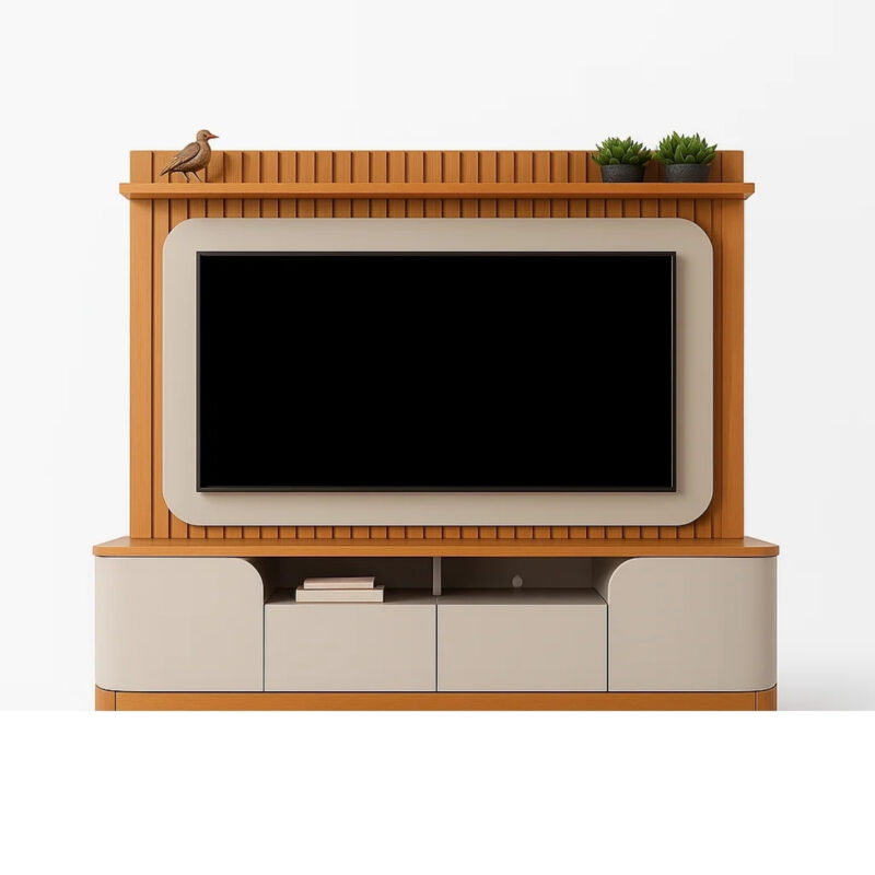 0001 5607 Home Ripado para TVs até 65 Polegadas Amaro - Cedro/Bali