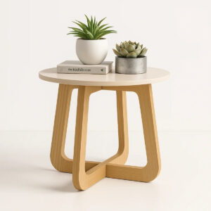 Mesa de entro Babi - Off white/Carvalho - 59x46