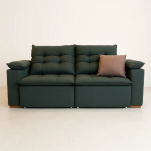 Sofá Retrátil e Reclinável Astreu - Linho  Verde - 200cm