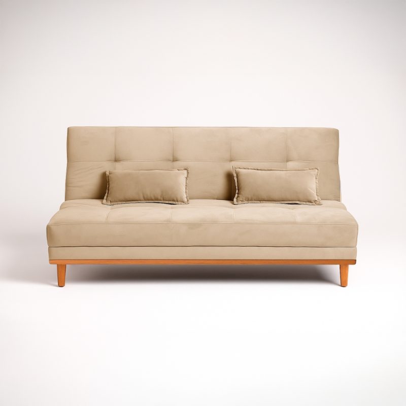 1 3 Sofá Cama Madrid 182cm - Linho Bege Acinzentado