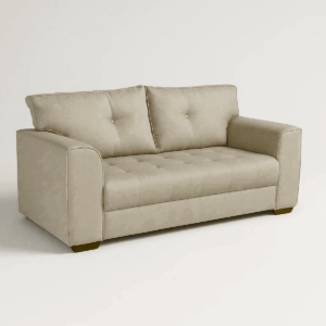 Sofá de 3 Lugares Dulce Jolie Bege - 188 cm