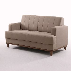 Sofá de 2 Lugares Roma 136cm - Cheneli Linho Areia