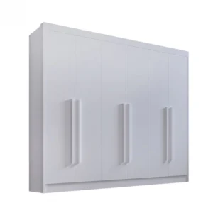 Guarda-roupa 6 portas 6 gavetas New Athos Branco - 2,78x240