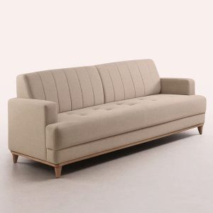 Sofá de 3 Lugares Roma 188cm - Cheneli Linho Bege