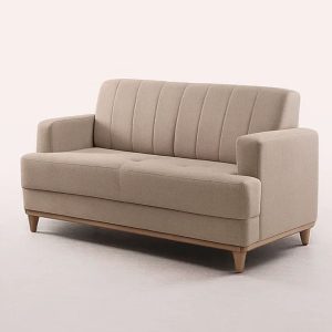 Sofá de 2 Lugares Roma 136cm - Cheneli Linho Bege