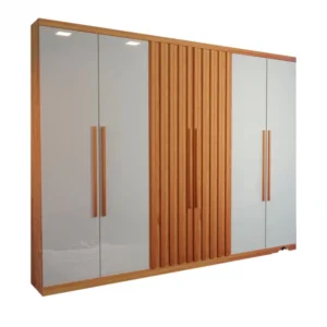 Guarda-Roupa Citrino 6 Portas 6 Gavetas Nature/Off White - 274x234