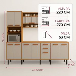 Conjunto de Cozinha Jupiter com 5 Pecas Home