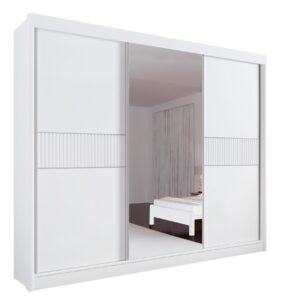 Guarda-roupa Ripado 3 Portas 6 Gavetas Las Vegas - Branco - 273x230