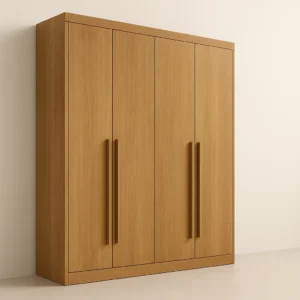 Guarda-roupa Ripado 4 portas 3 gavetas Detroit - Cinamomo - 185x240