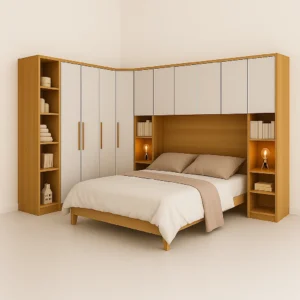 Conjunto Guarda-roupa Modulado 7 peças - Cumaru/Fendi