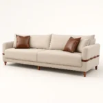 Sofá Abrantes linho creme - 225m