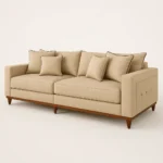 Sofá Living Molas Ensacadas Loren Linho Areia - 216cm