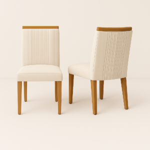 Cadeira Jaspe - Boucle Branco - Kit com 2 Unidades