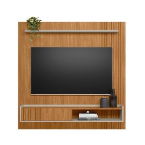 Home Suspenso Frisado para TVs até 65 Polegadas Gerona - Cinamomo/Off White