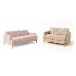Conjunto de Sofá 2 e 3 lugares Roma - Linho Areia