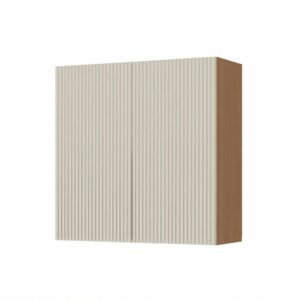 Armário Simone Mendes Aéreo 2 Portas – 80 cm – Carvalho/Greige