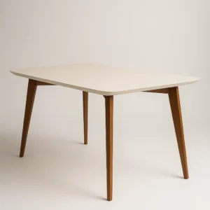 Mesa de Jantar Beatriz Off White/Imbuia - 120x80