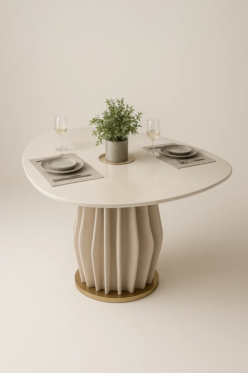 assets task 01jtjpnpqffrzvb11kx04a2e2z 1746532044 img 0 Mesa de Jantar Organica Luar 136x136 - Off White