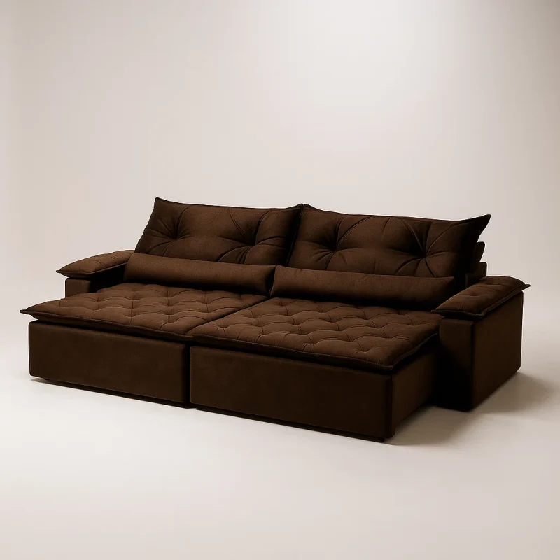 assets task 01jxdmejt3ebrth4ca9qam5r9h 1749583158 img 0 Sofá Retrátil e Reclinável Ambar Veludo Jolie Marrom - 240cm