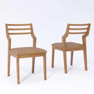 Kit 2 Cadeira Lia - Linho Kaki