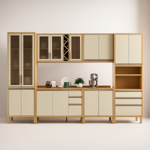 Conjunto de Cozinha Andira 6 peças 340×230 – Amendoa/Off White