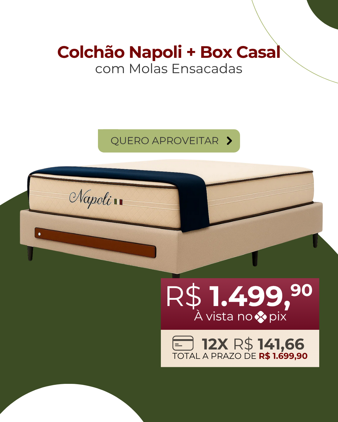 Colchao Napoli Box Casal Home