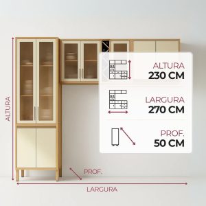 Conjunto de Cozinha Andira 3 pecas 1 Home