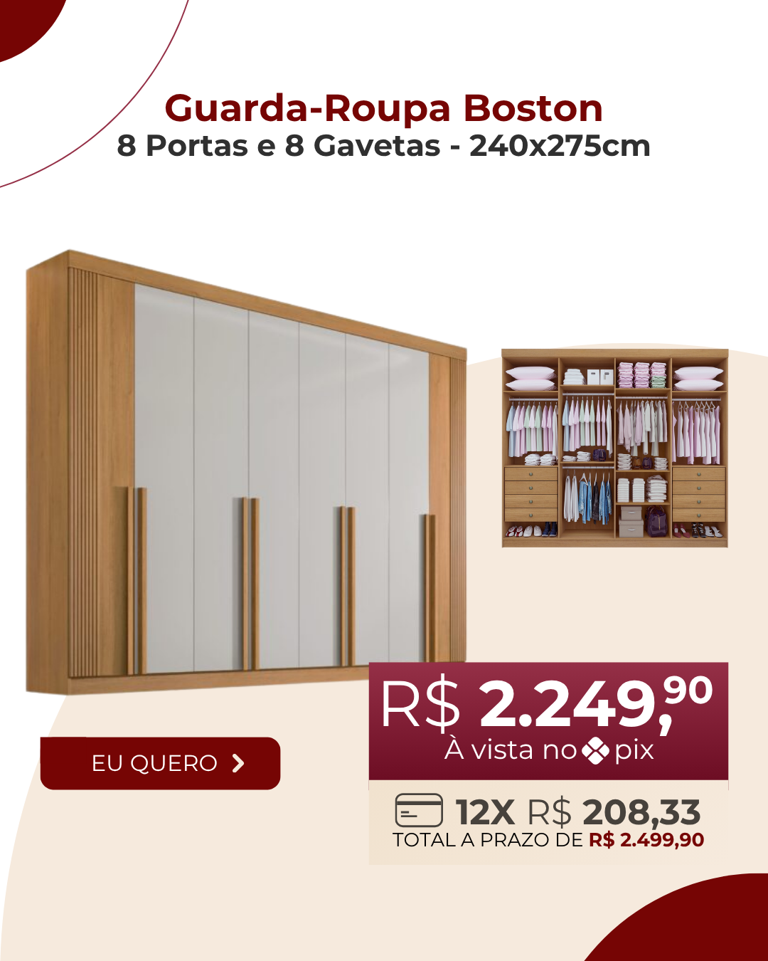 Guarda Roupa Boston Home