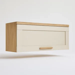 Armário de Geladeira Florença 1 Porta 80 cm - Amendoa/Off White