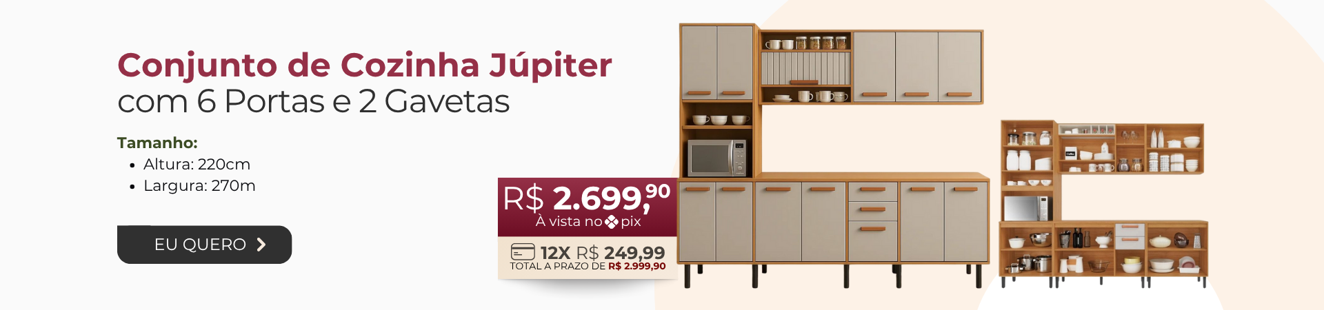banner desktop conjunto de cozinha jupiter Home