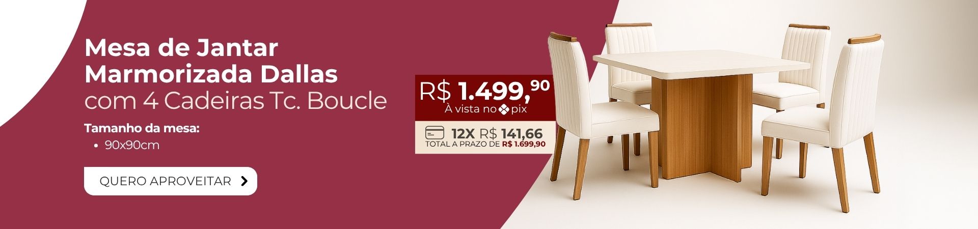 banner desktop mesa de jantar dallas com 4 cadeiras Home