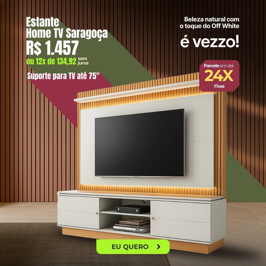 01 Home Saragoca para TVs ate 75 Home